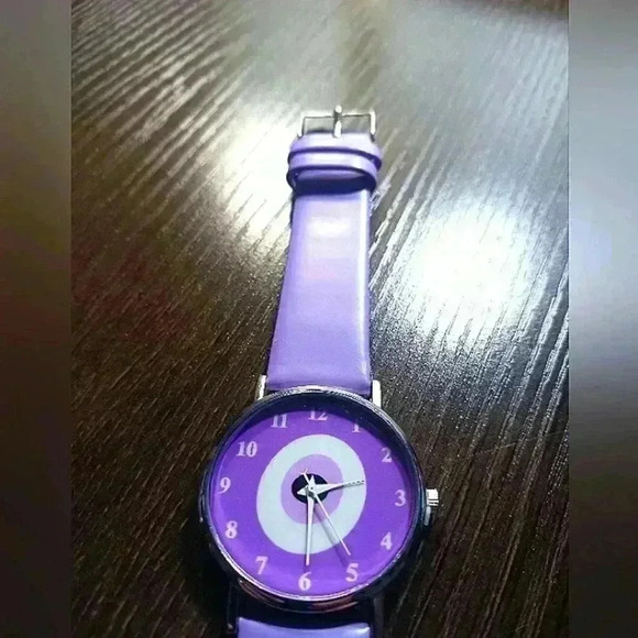 Purple eye watch with matching bracelet - Picture 6 of 9